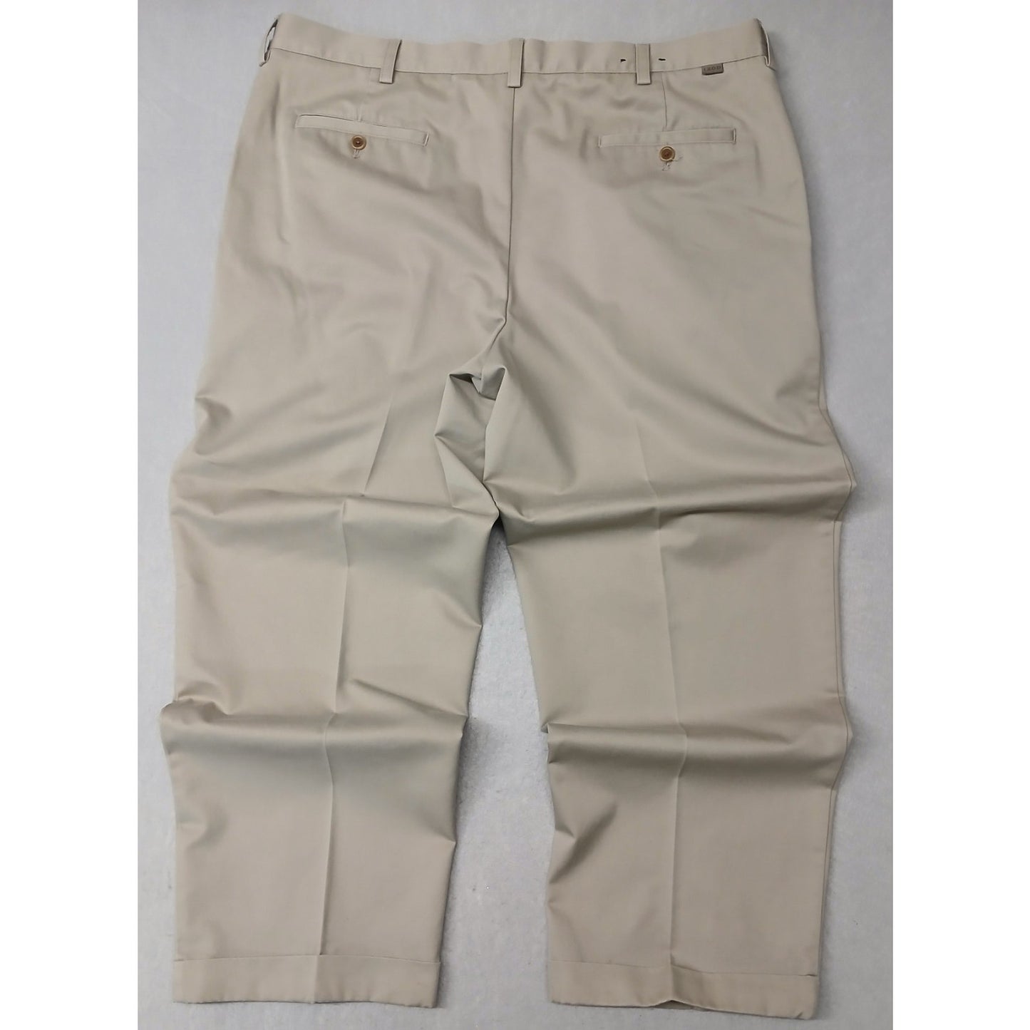 Izod (42x30) Men's Beige Khaki Relaxed Straight Dress Slacks