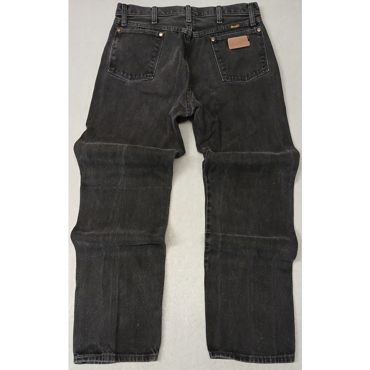 Wrangler (34x34) Mens Vintage Straight Leg Black Denim Jeans