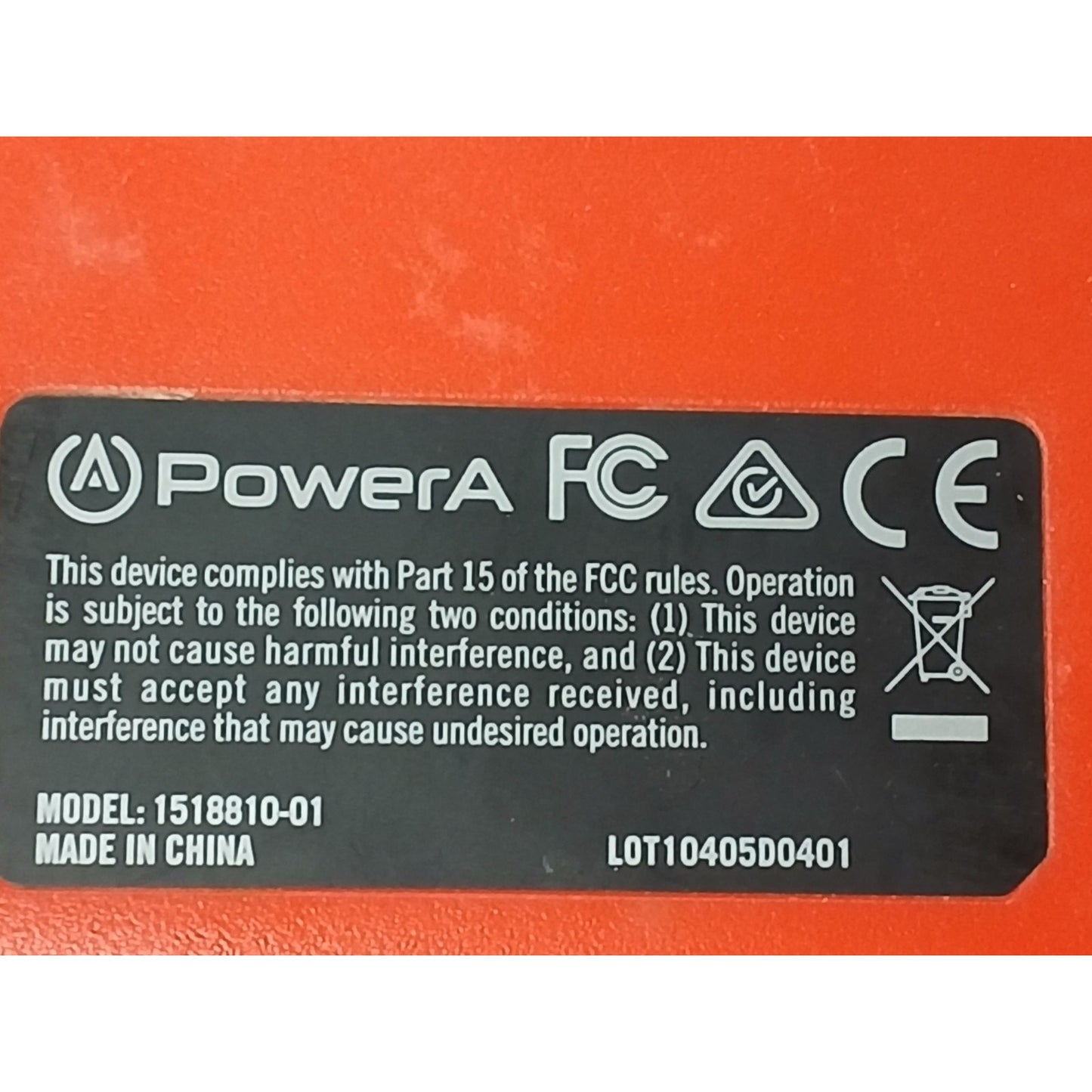 PowerA Xbox Red Wireless Controller Model 151881001