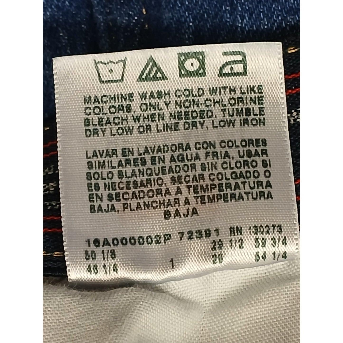 Wrangler (46x29) Straight Stretch Waist Blue Denim Jeans