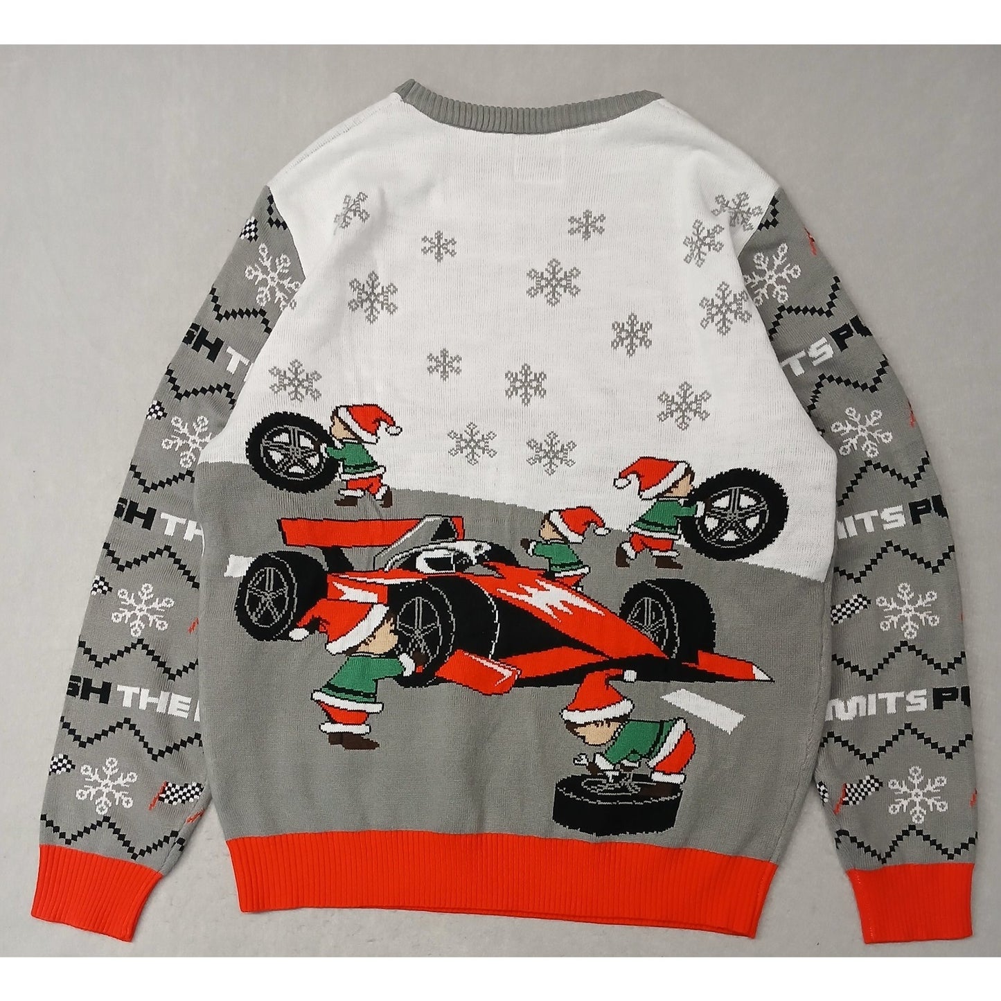 FI (XL) Multicolor Crew Neck Knitted Pullover Xmas Sweater