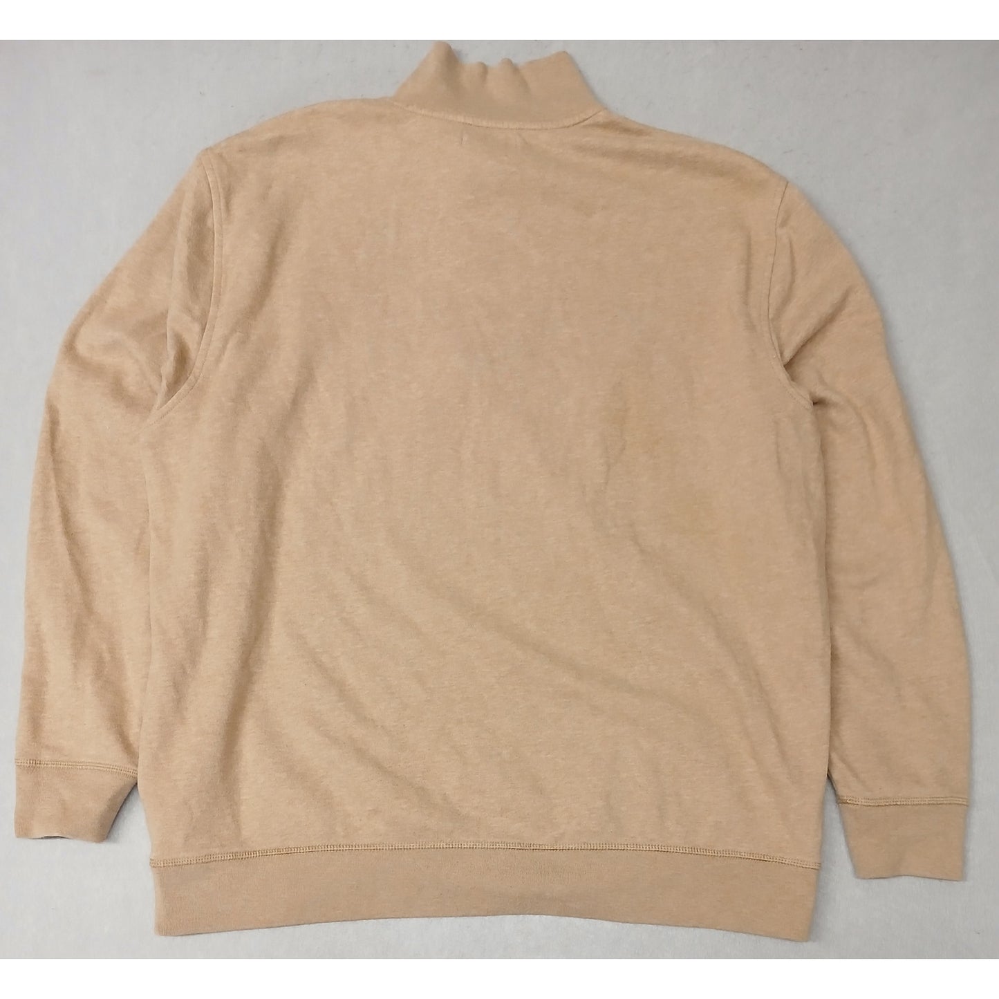 Nautica (2XL) Men's Tan Long Sleeve Zip Pullover Sweatshirt