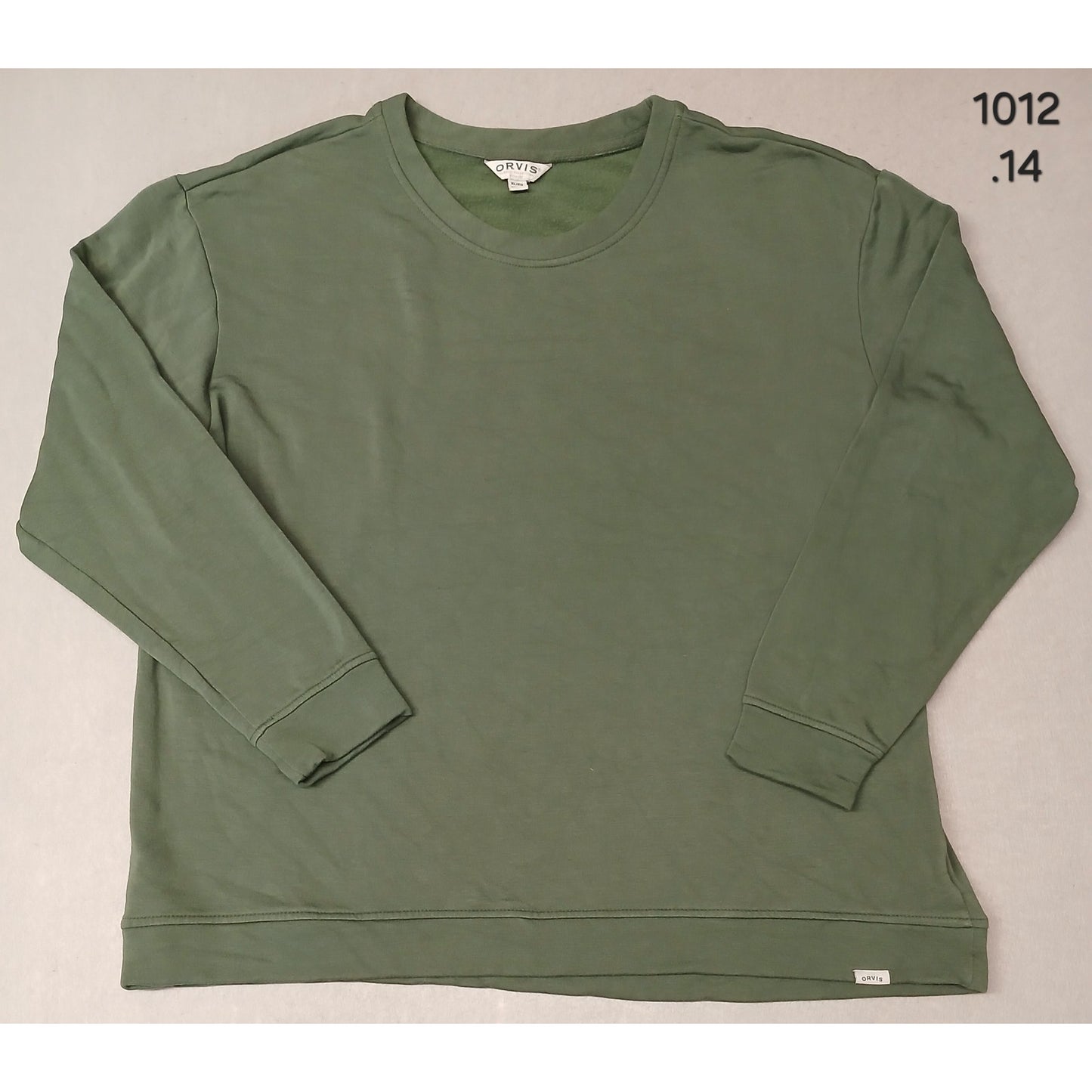 Orvis (XL) Men's Olive Green Crewneck Pullover Sweatshirt