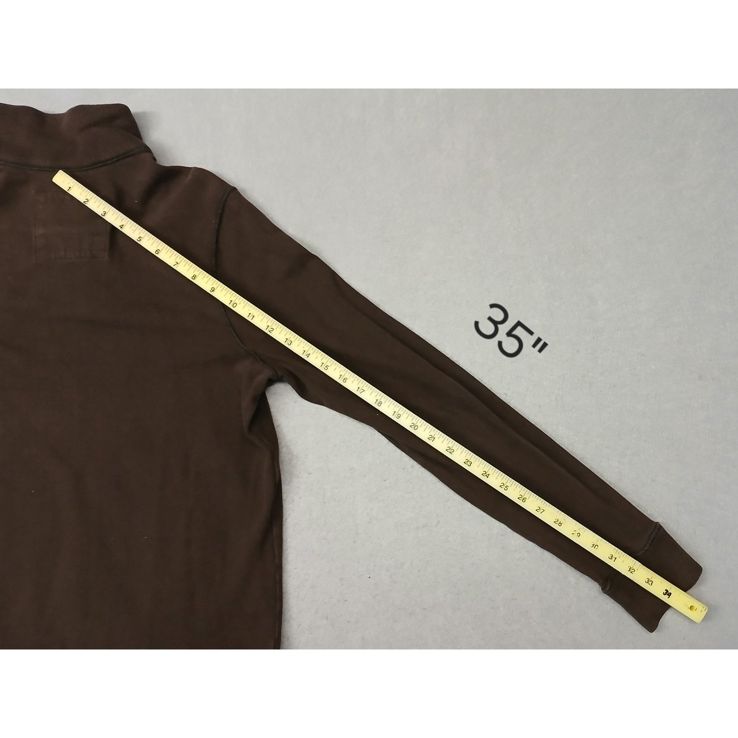 Hollister (Large) Men's Brown Long Sleeve Pullover High Neck Sweatshirt