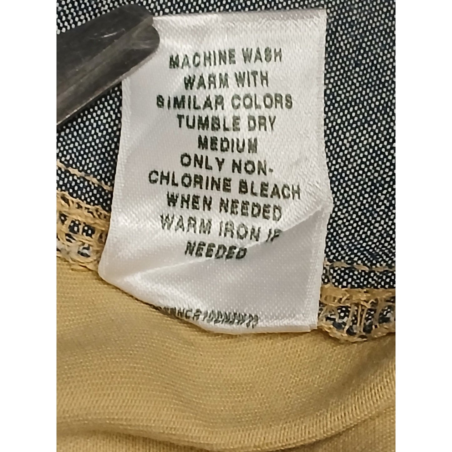 Roundtree & Yorke (38x34) Mens Gold Straight Fit Khaki Pants