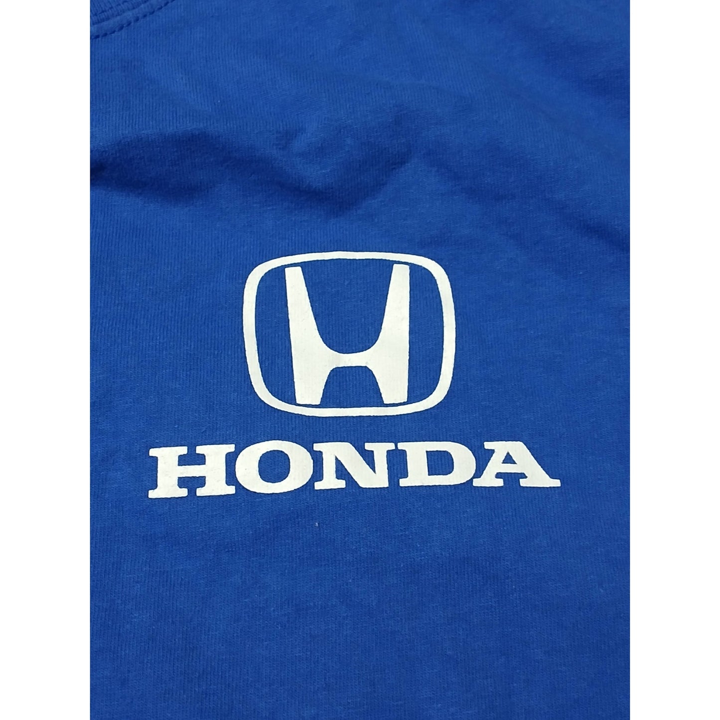 Hanes (XL) Blue Honda Logo Short Sleeve Crew Neck Tee Shirt