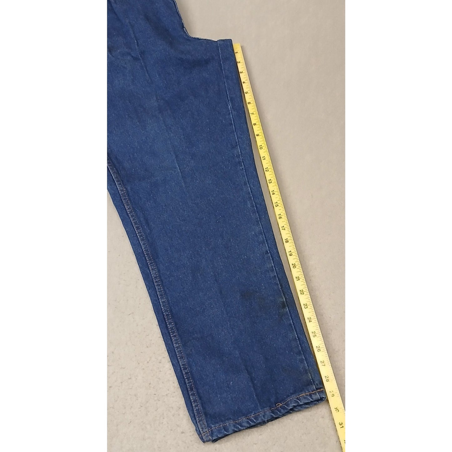 G & K (42x30) Men's Tapered Straight Leg Blue Denim Work Jeans