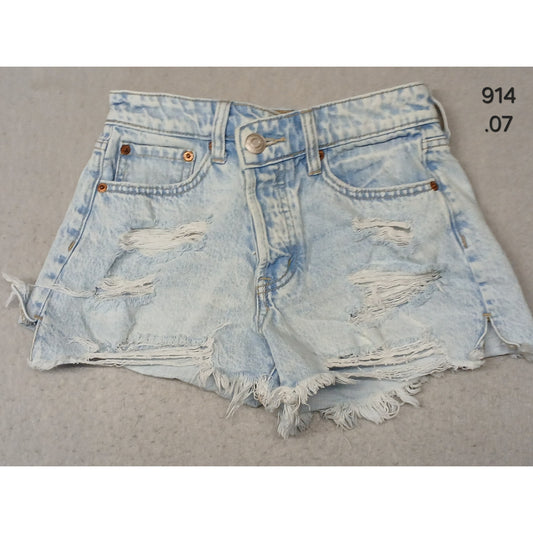 Aeropostle (000) Womens Vintage Mom Short Light Denim Shorts