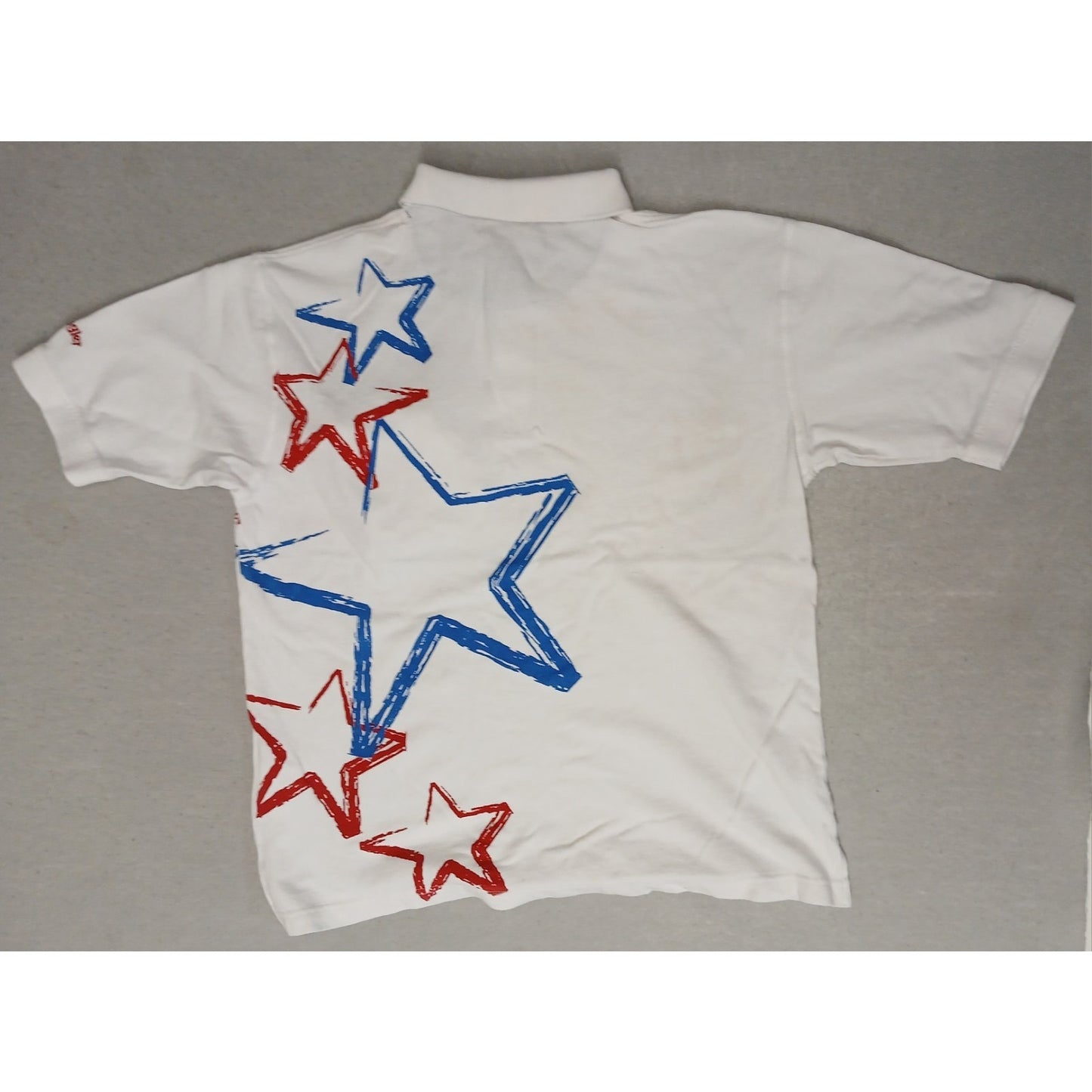 Wrangler (Medium) 4th Of July White Collar Cotton Polo Shirt