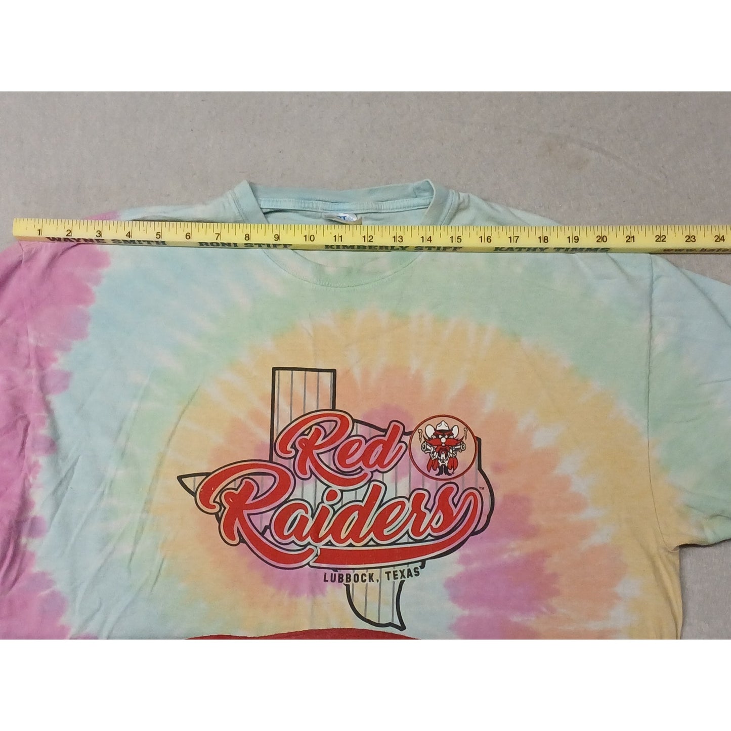 Port & Company (XL) Pastel Tie-Dye Texas Tech Tee Shirt
