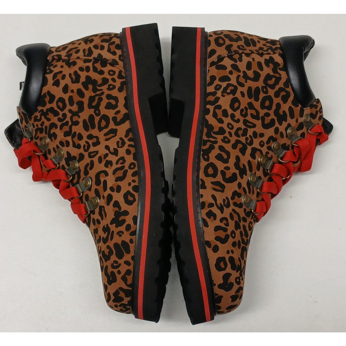 Route 66 (10) Leopard Print Lace-Up Ankle Jude Width Boots