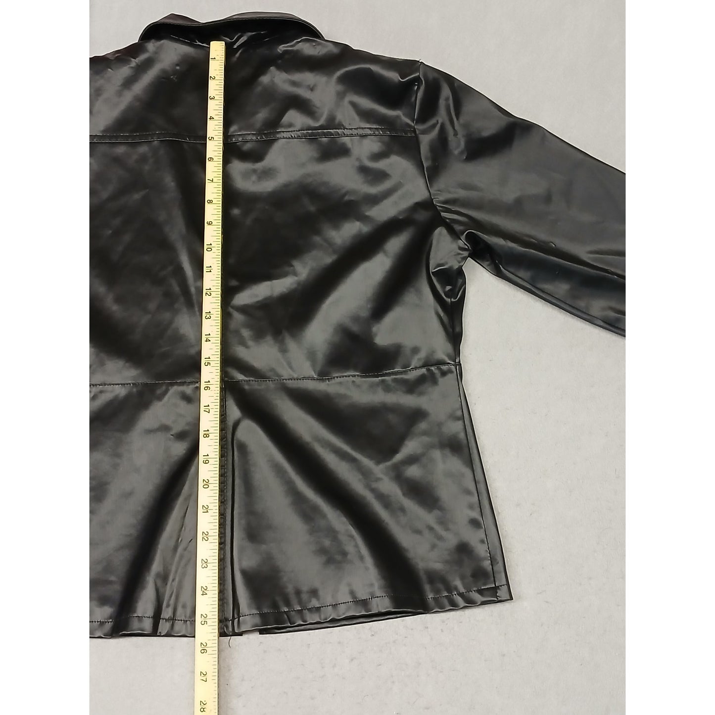 RAVE (Large) Women's 90's Black Faux Leather Zip Jacket