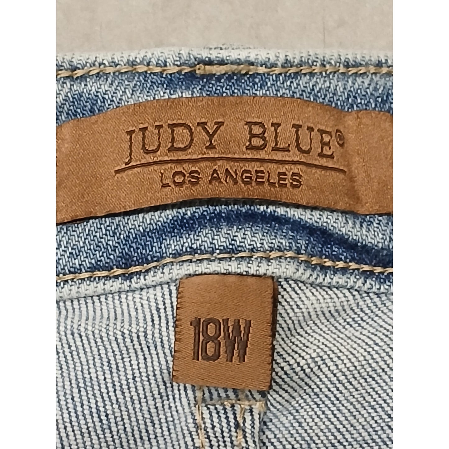 Judy Blue (18W) Women's Baggy Boot Cut Blue Denim Jeans