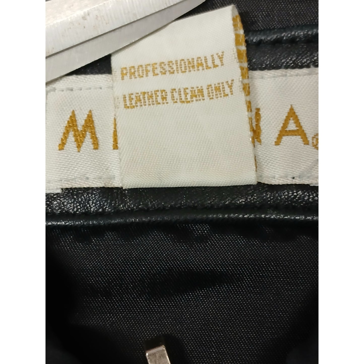 Merona (Medium) Women's Black Genuine Leather Zip Jacket