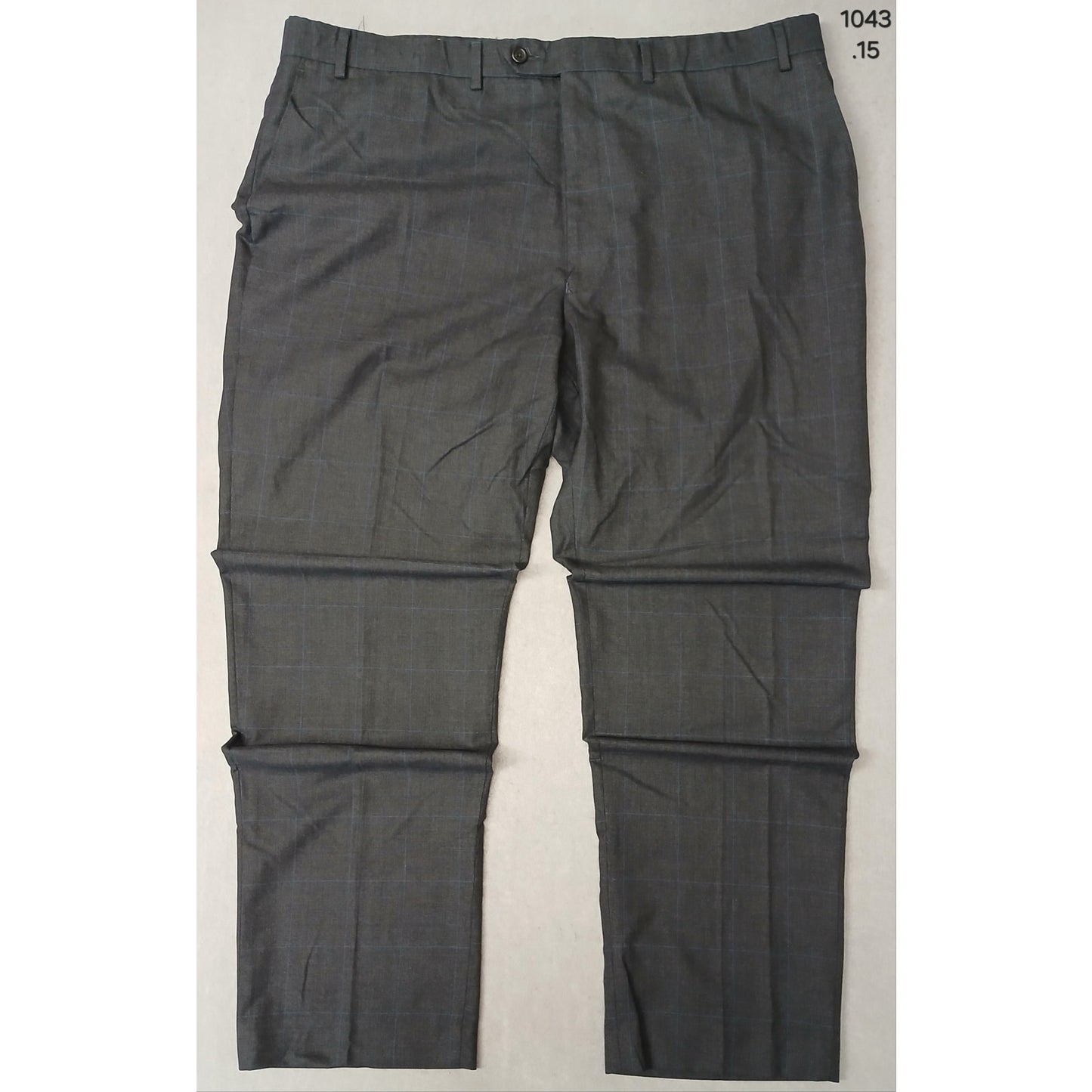 CHAPS (42x32) Gray Plaid Classic Straight Leg Dress Slacks