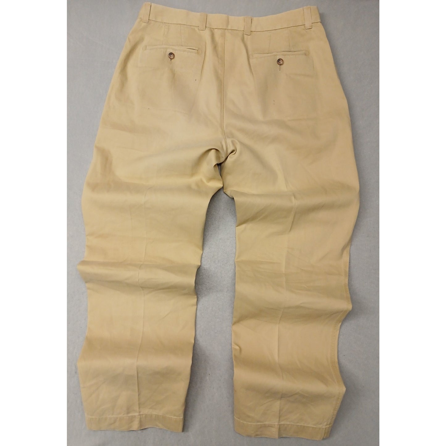 Roundtree & Yorke (38x34) Mens Gold Straight Fit Khaki Pants