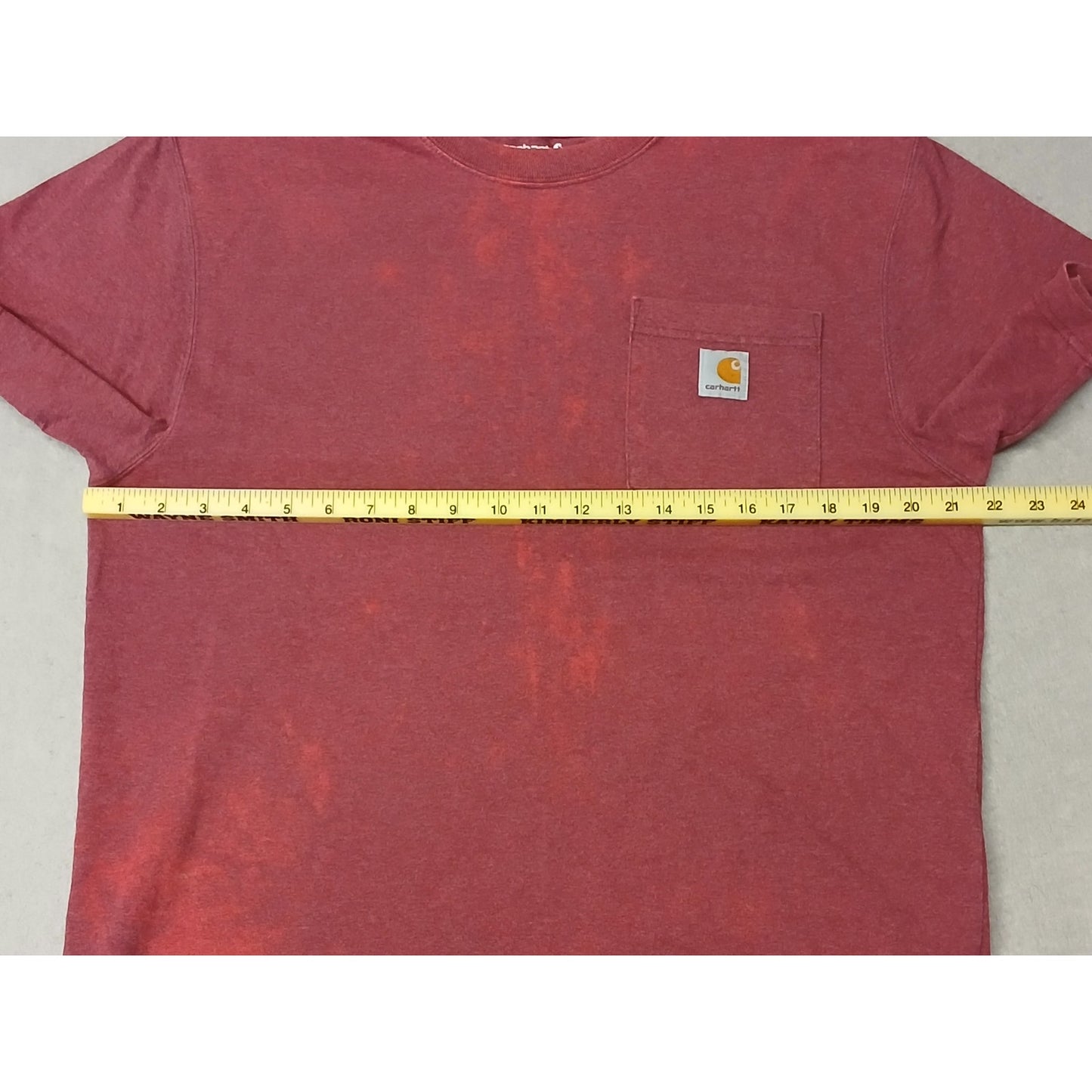Carhartt K87 (Medium) Burgundy Pocket Short Sleeve TShirt