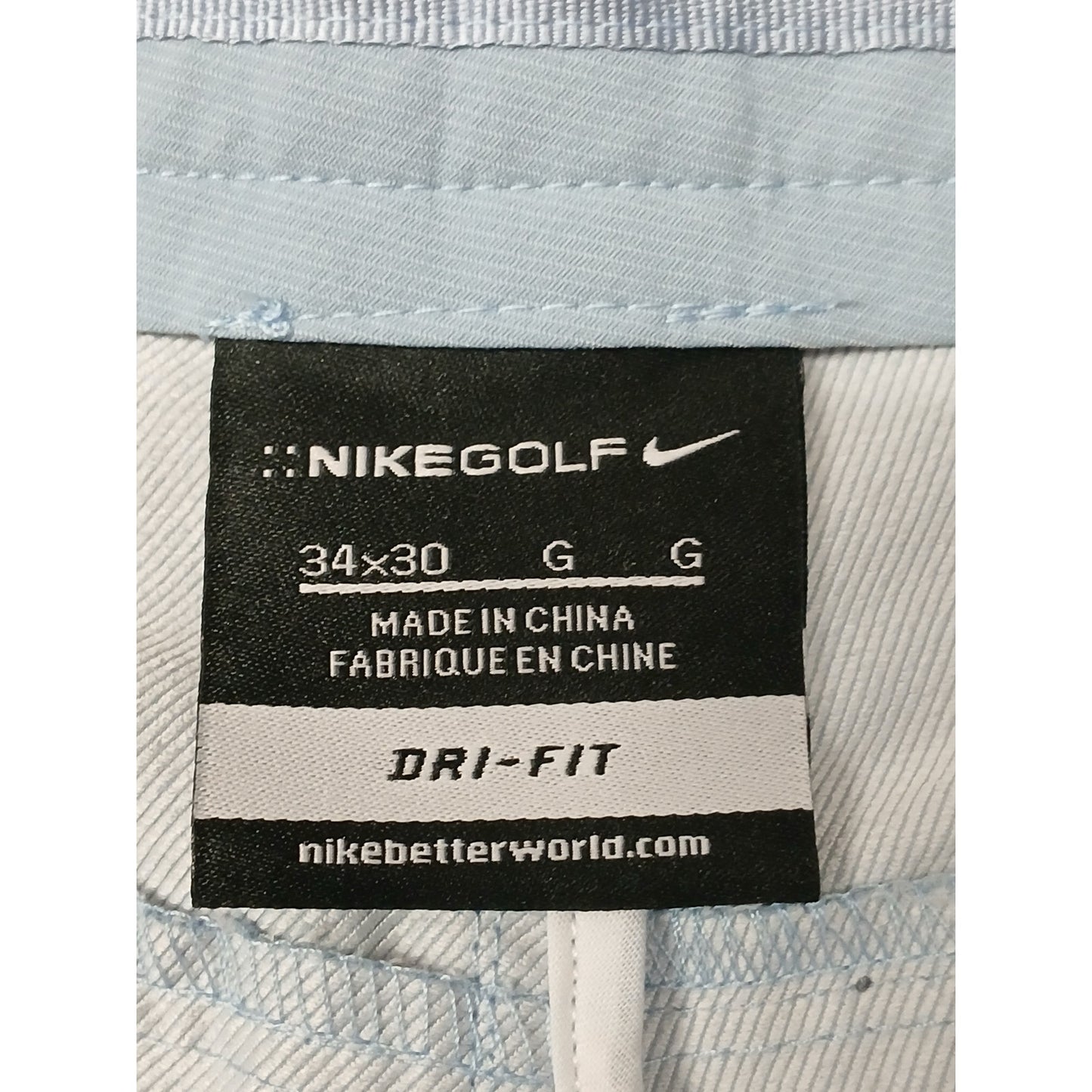 Nike (34x30) Men's Blue Golf Dri-Fit Straight Leg Pants