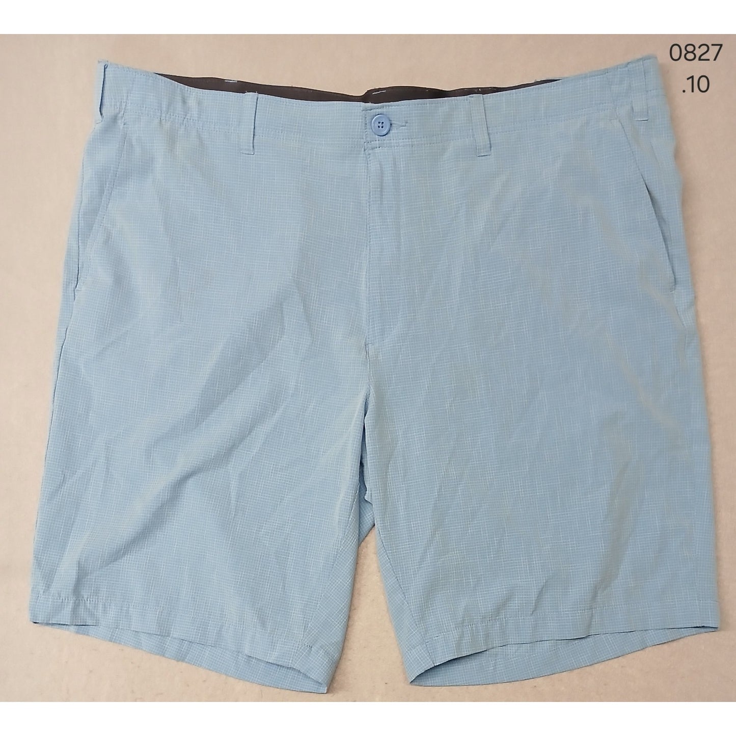 BCG (44W) Men's Blue Dri-Fit Plaid Golf Shorts