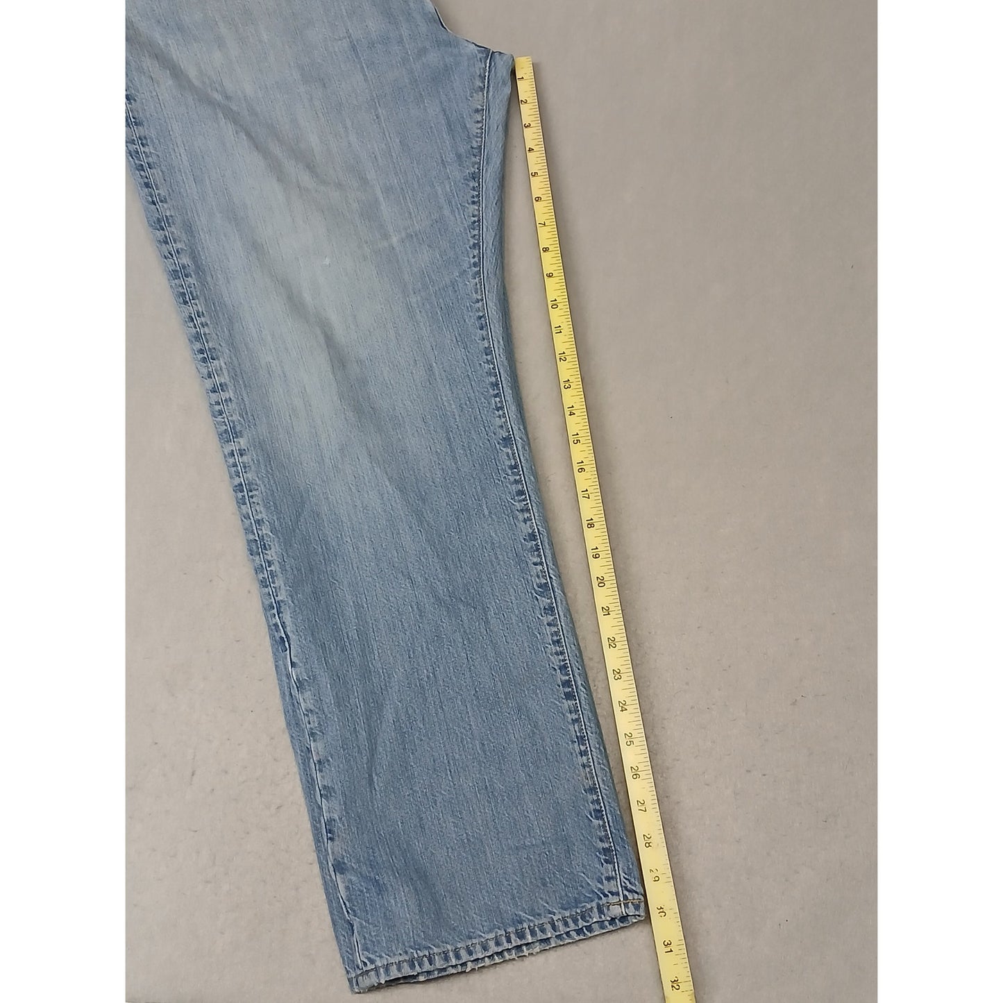 Polo R. Lauren (44Bx32) Men's Straight Leg Blue Denim Jeans