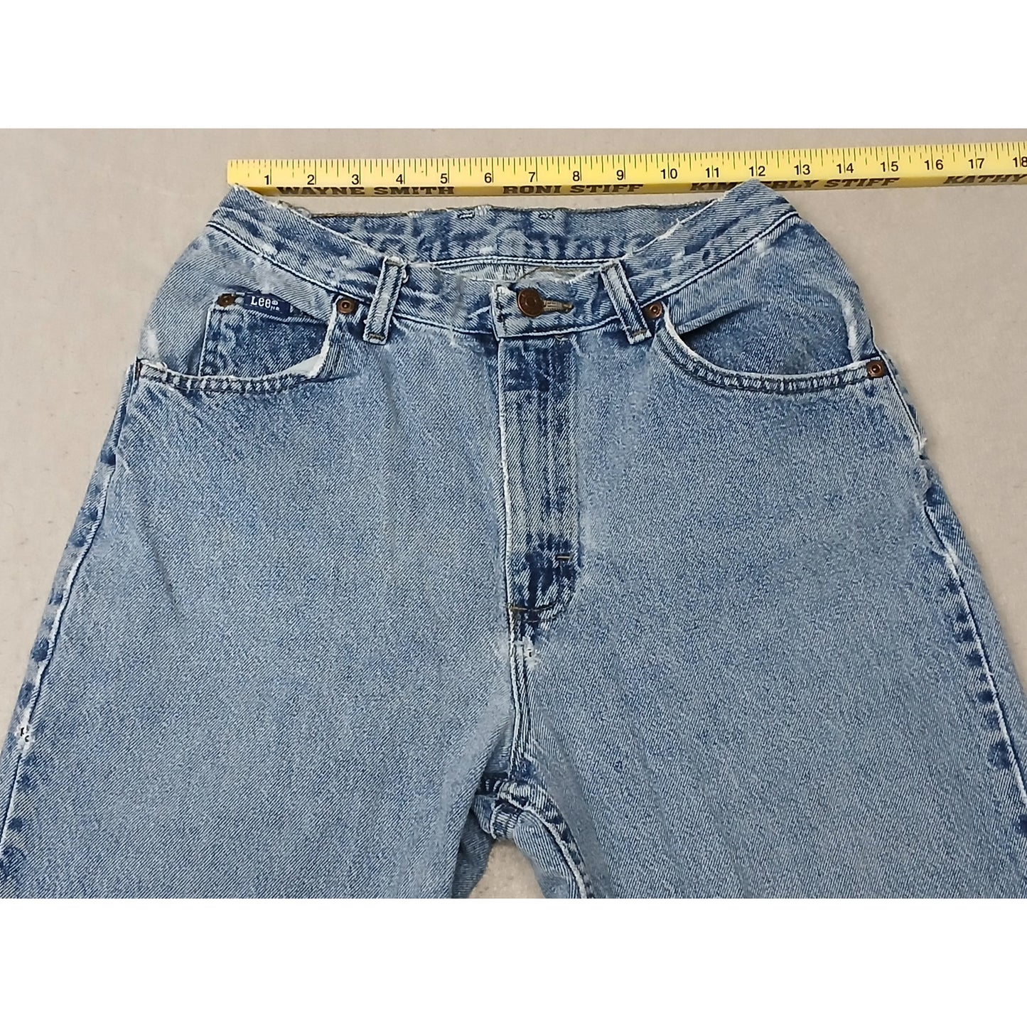 Lee (10L) Vintage High Rise Tapered Leg Blue Denim Jeans