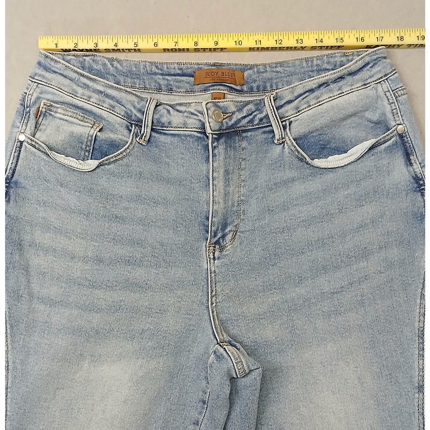 Judy Blue (18W) Women's Baggy Boot Cut Blue Denim Jeans
