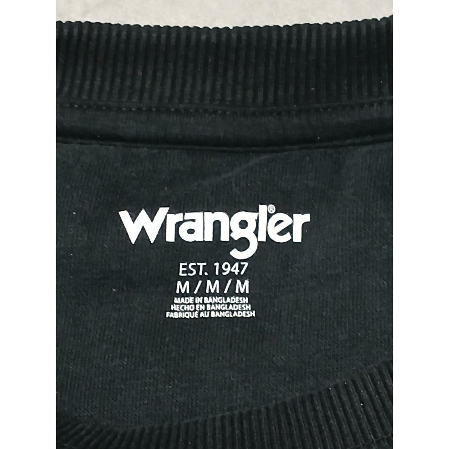 Wrangler (Medium) Black Crew Neck Pullover Sweatshirt