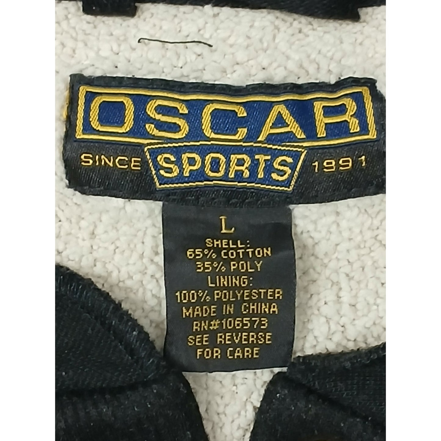 Oscar Sports (Large) Black Vintage Insulated Sweatshirt
