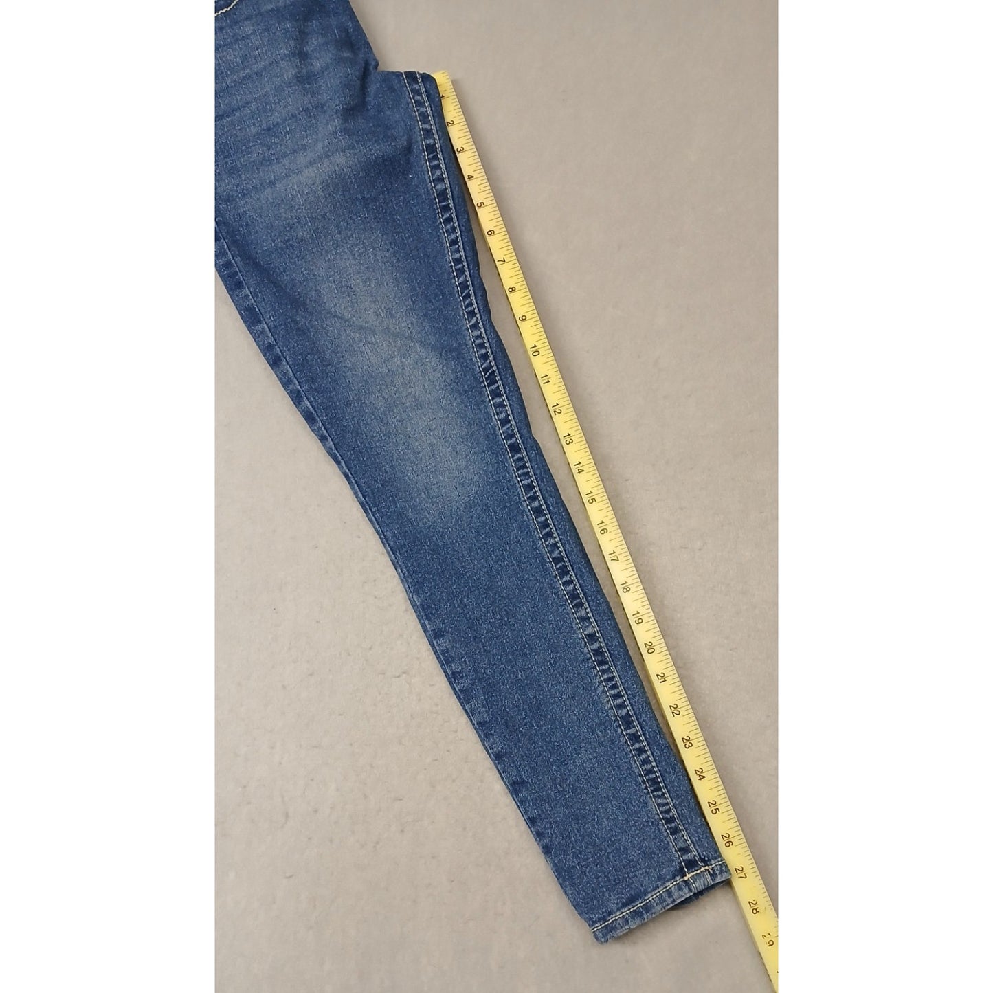 Gemma Rae (7/28) Women's Gem Skinny Straight Fit Blue Denim Jeans