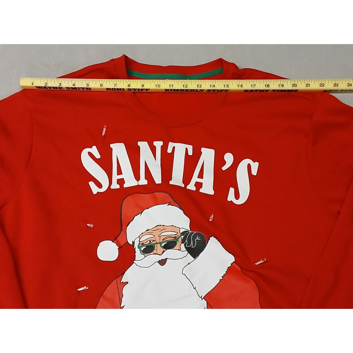 Holiday Time (3XL) Lite Up Red Crew Neck Pullover Sweatshirt