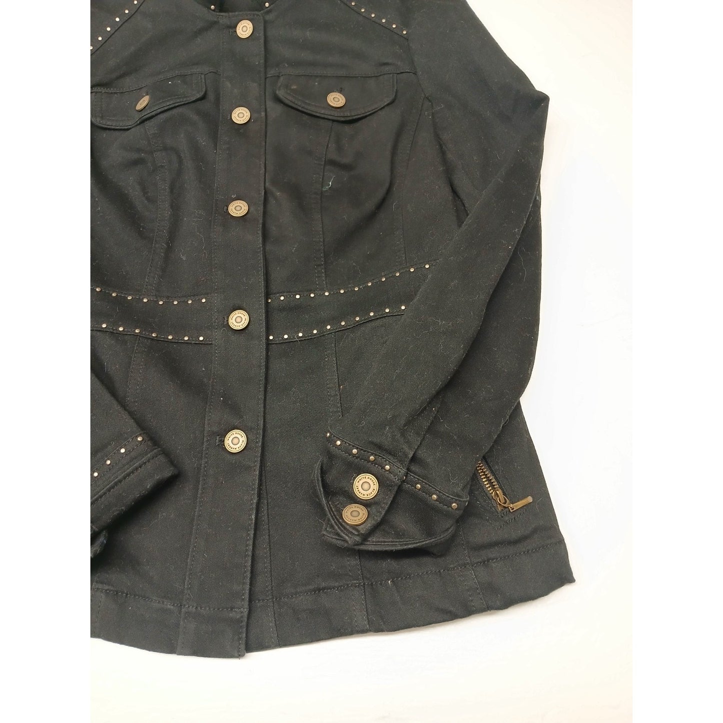 White House Black Market All Black (8) Women's Coat