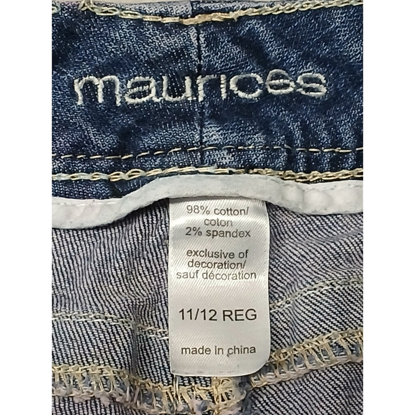 Maurices (11/12 Reg) Straight Leg Boot Cut Blue Denim Jeans