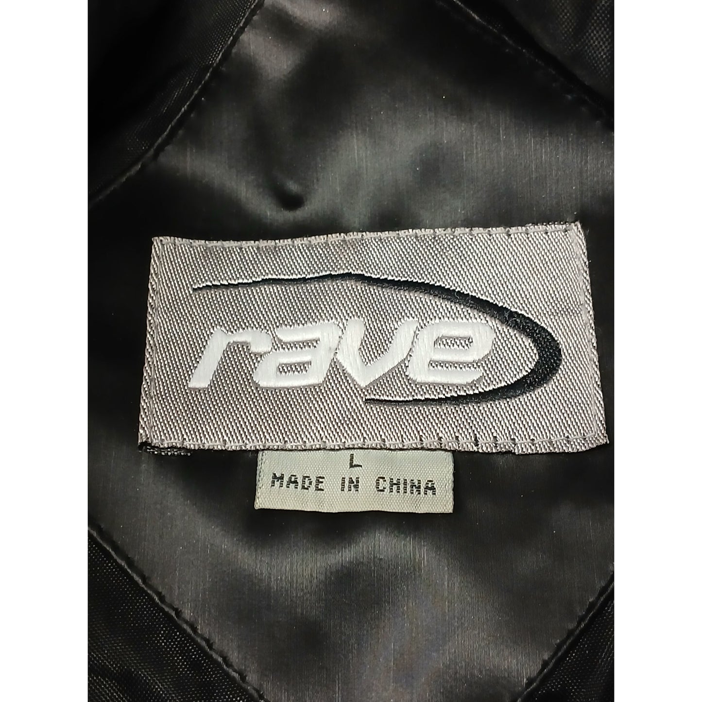 RAVE (Large) Women's 90's Black Faux Leather Zip Jacket