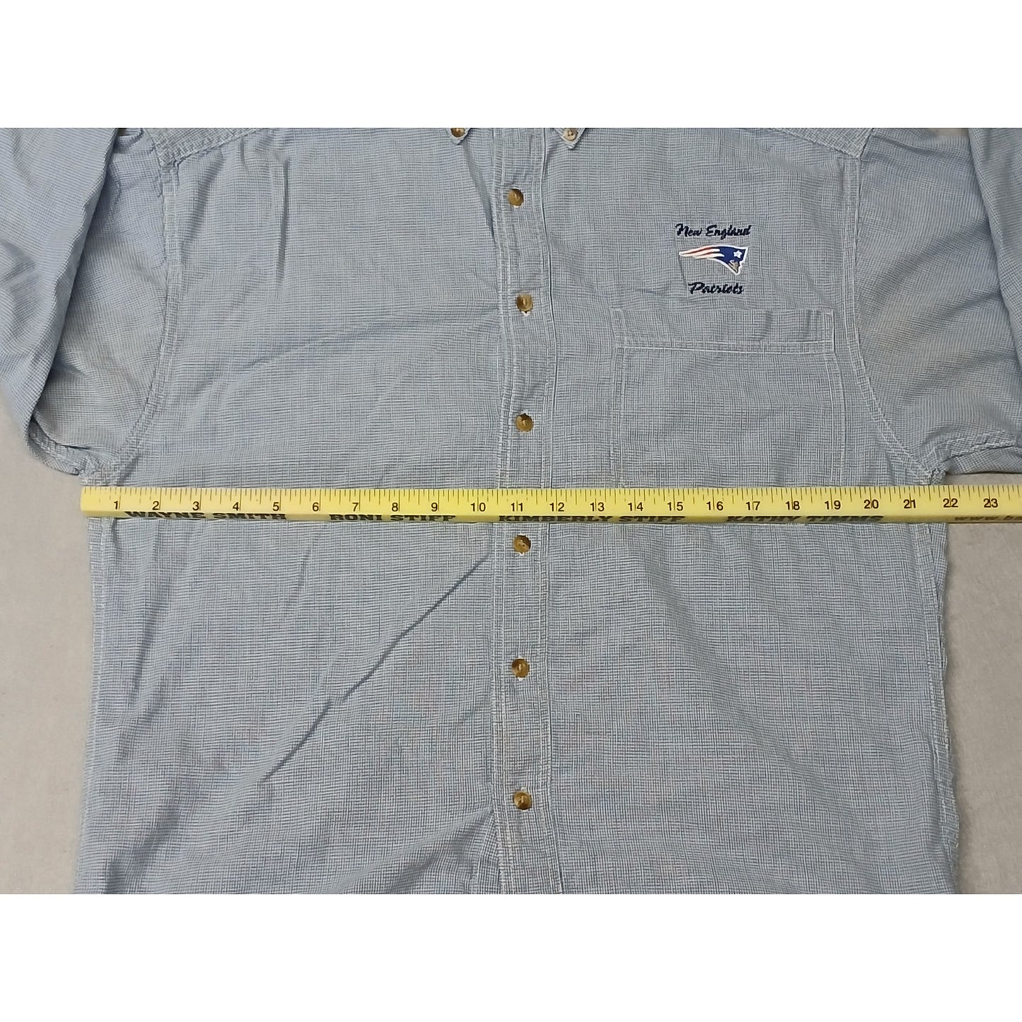 Lee Sport (Medium) Vintage Plaid NFL Patriots Dress Shirt
