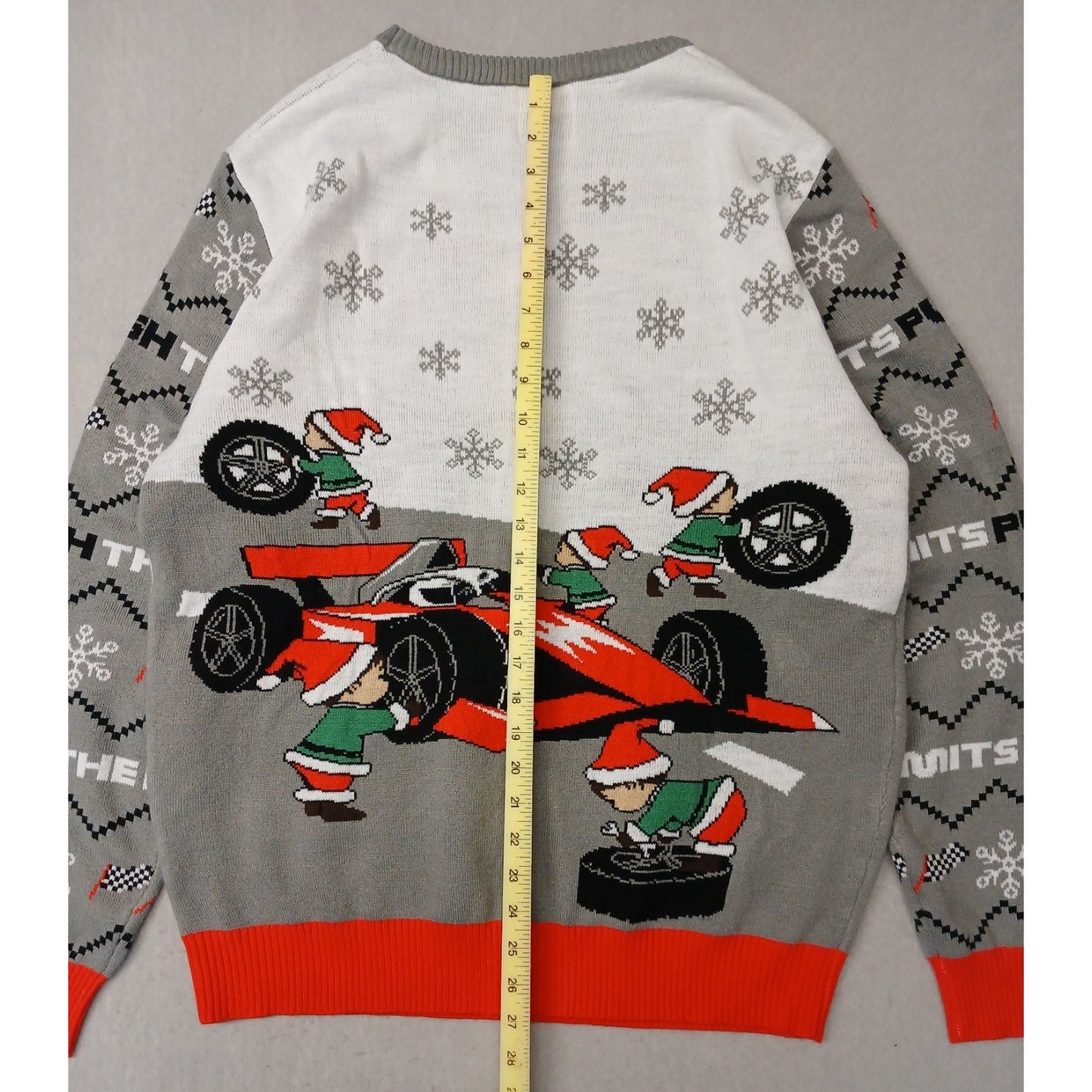 FI (XL) Multicolor Crew Neck Knitted Pullover Xmas Sweater