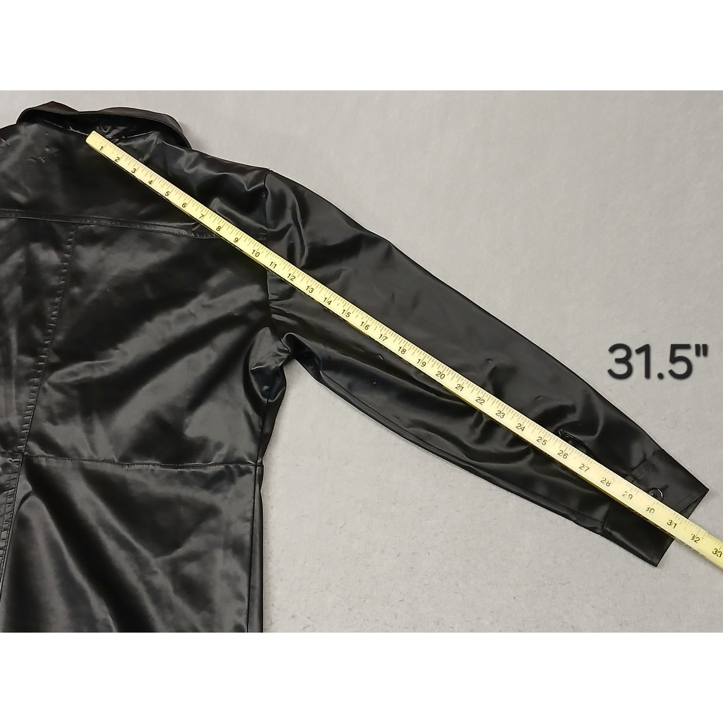 RAVE (Large) Women's 90's Black Faux Leather Zip Jacket