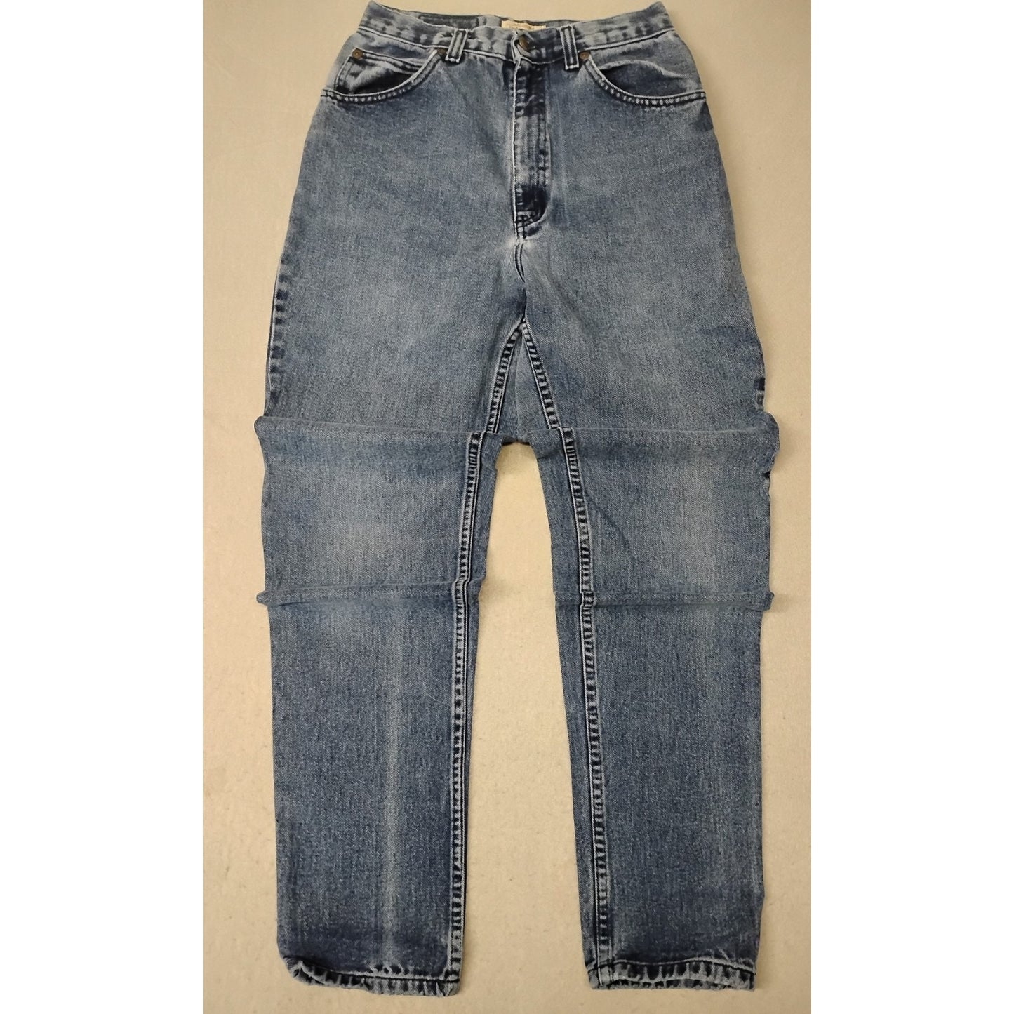 Saint Johns Bay (8) Womens Vintage Straight Blue Denim Jeans