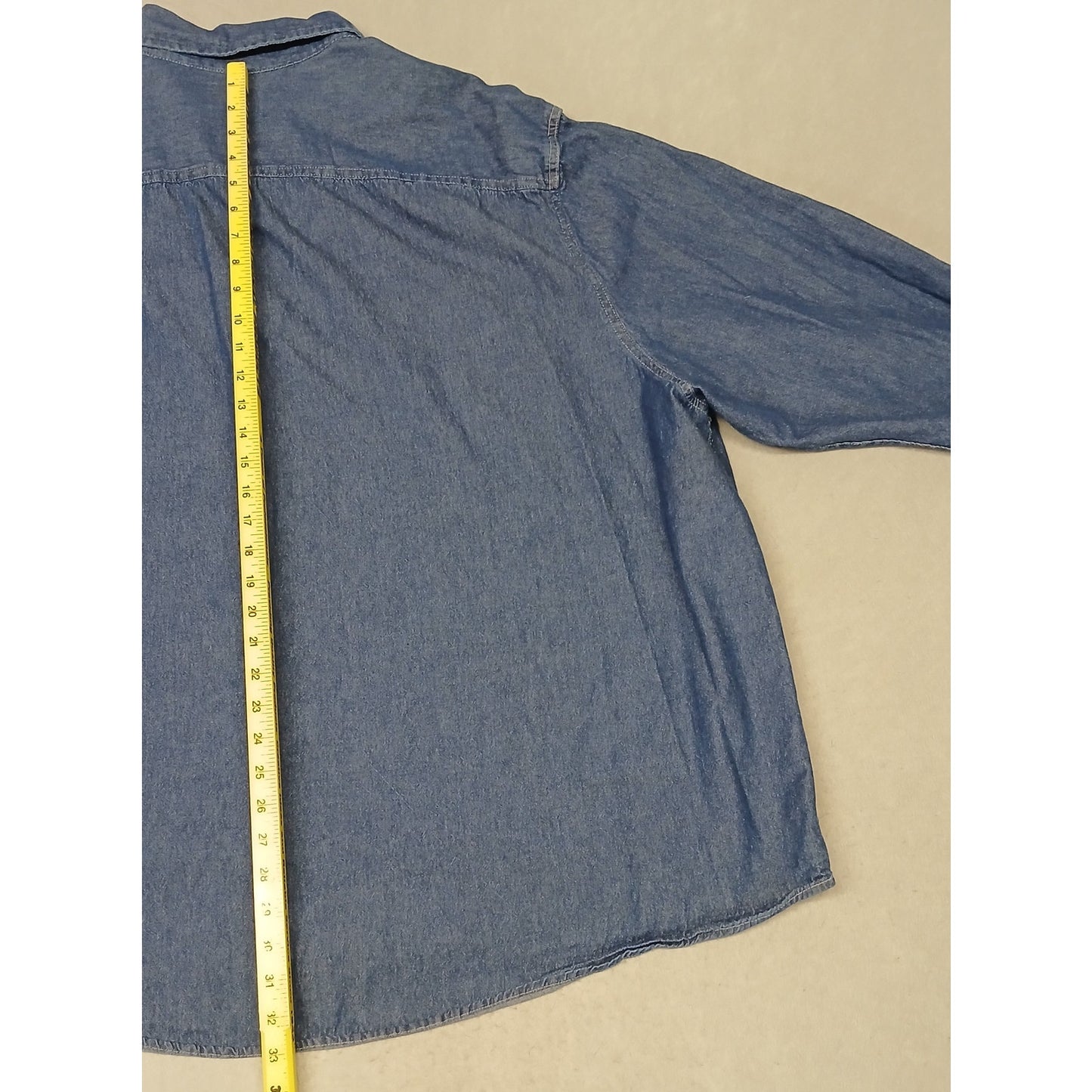 Port & Company (5XL) Men's Slim Fit Dark Denim Jean Shirt