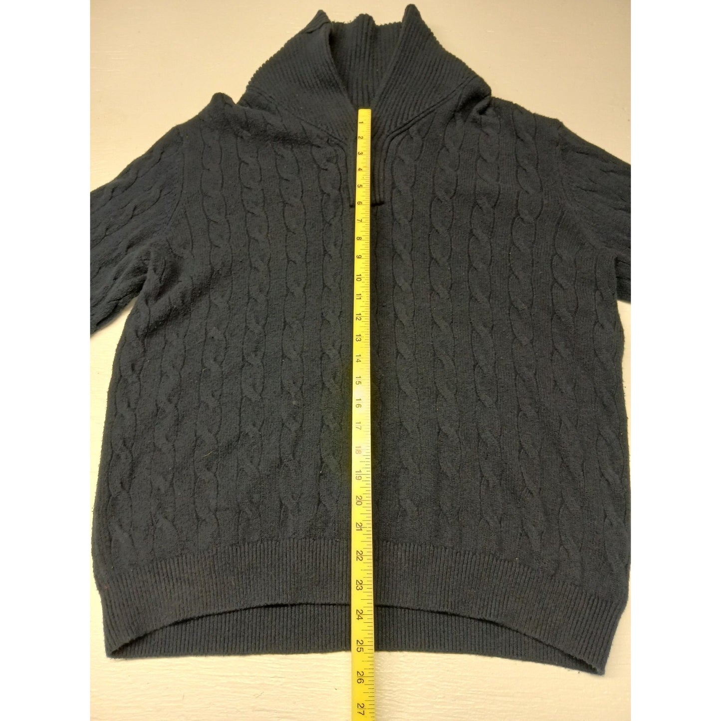 Tommy Hilfiger (XL) Lux Cotton Blue Zip Pull Over Sweatshirt