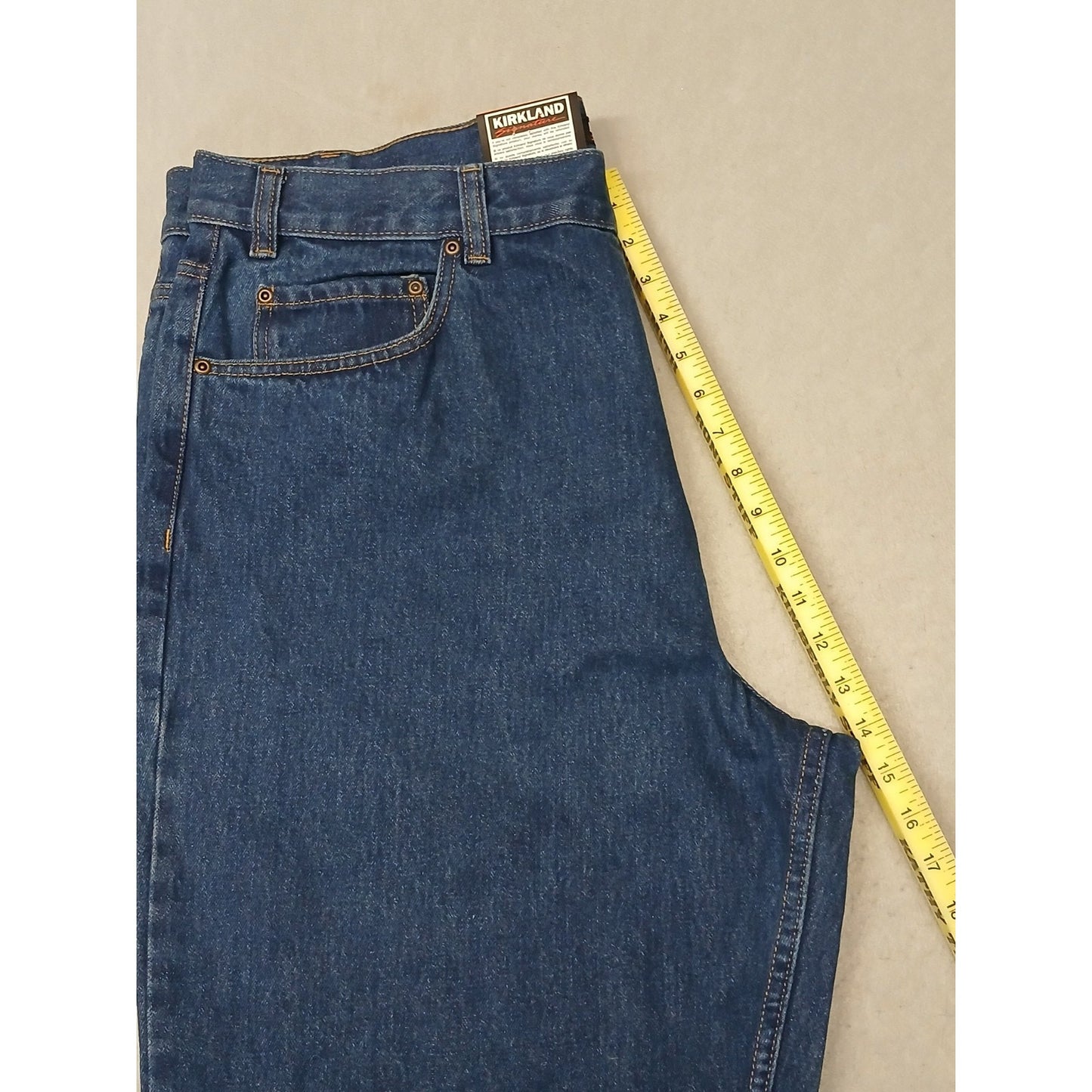 Kirkland (42x30) Men's Straight Leg Blue Denim Jeans