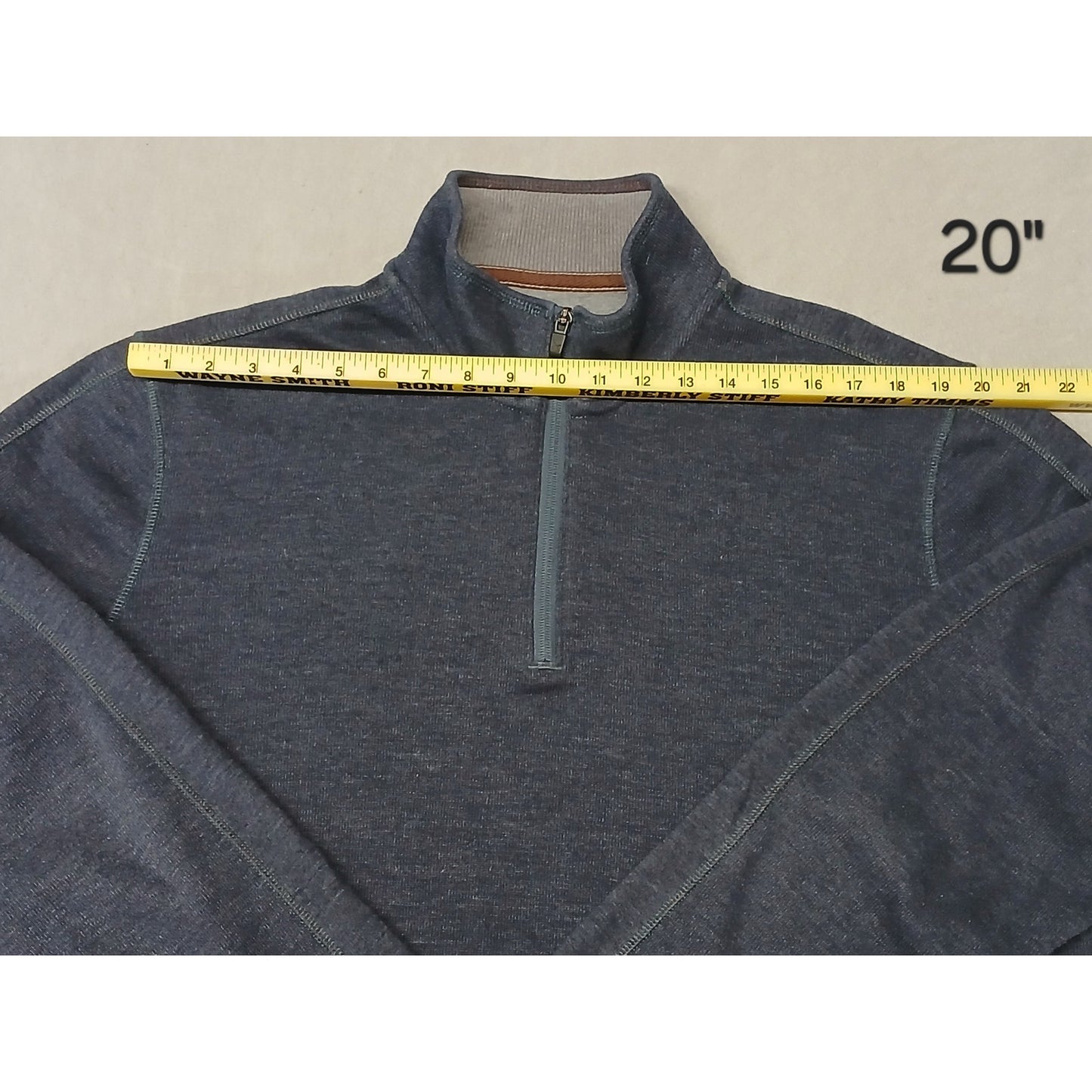 Eddie Bauer (XL) Men's Blue Full-Zip Mock Neck Sweatshirt