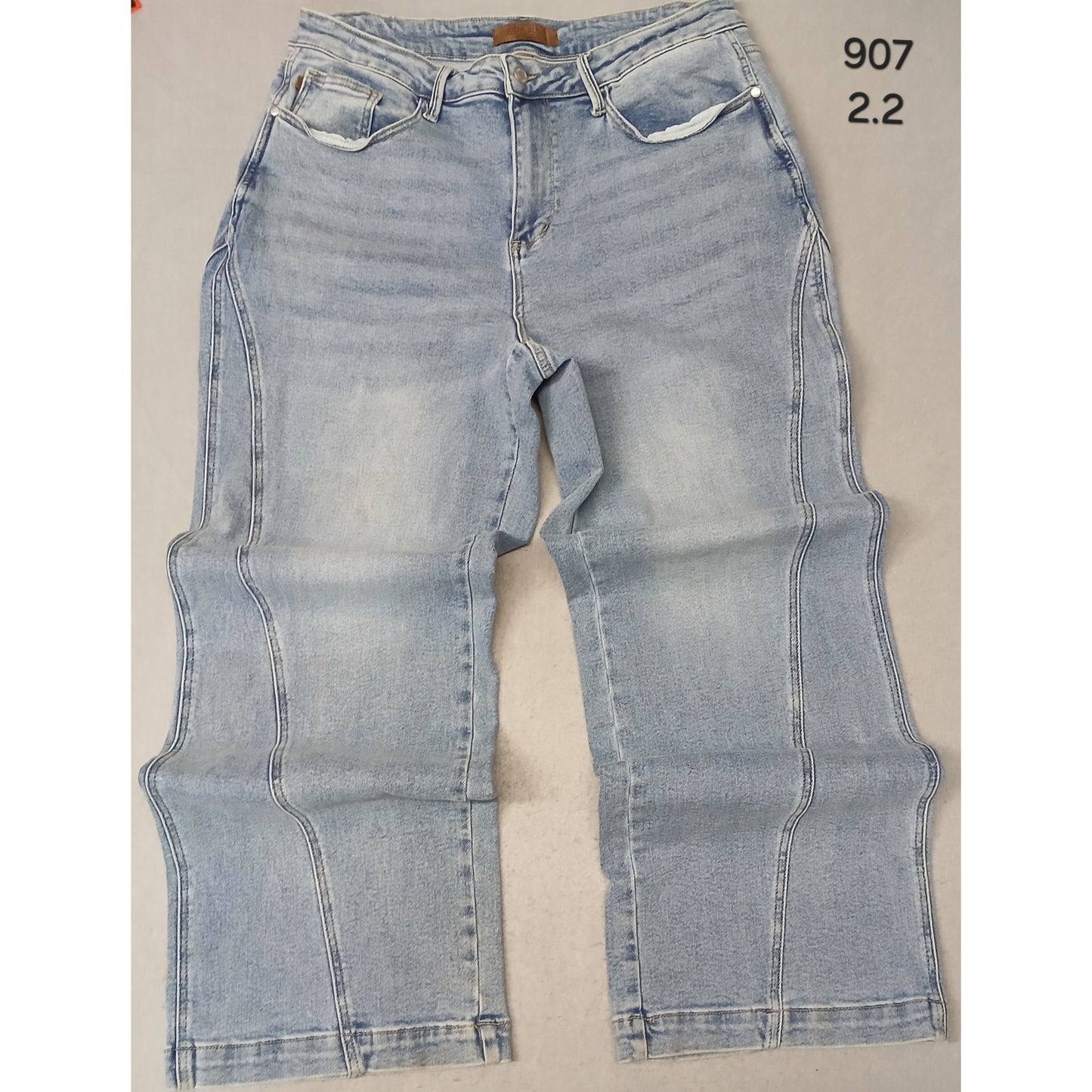 Judy Blue (18W) Women's Baggy Boot Cut Blue Denim Jeans