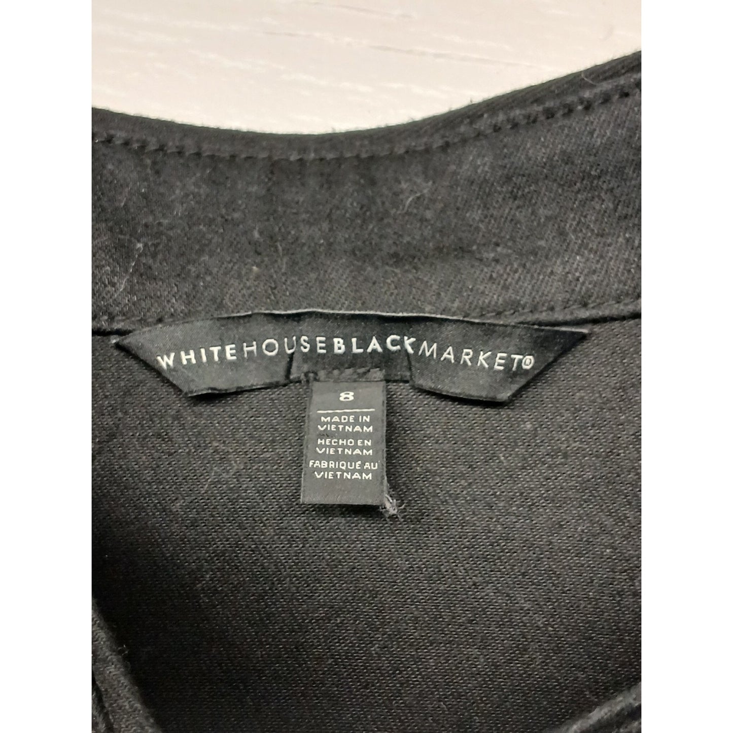 White House Black Market All Black (8) Women's Coat