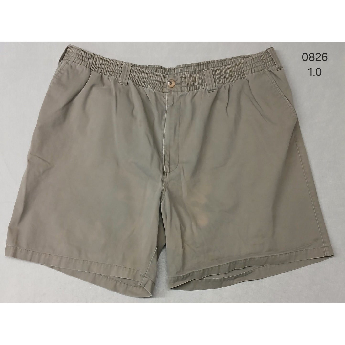 Harbor Bay (2XL) Men's Stretch Gray Khaki Chino Shorts