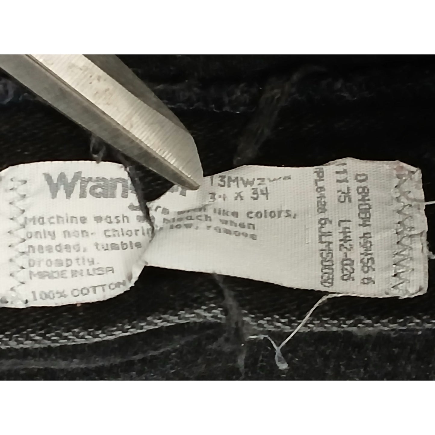 Wrangler (34x34) Mens Vintage Straight Leg Black Denim Jeans