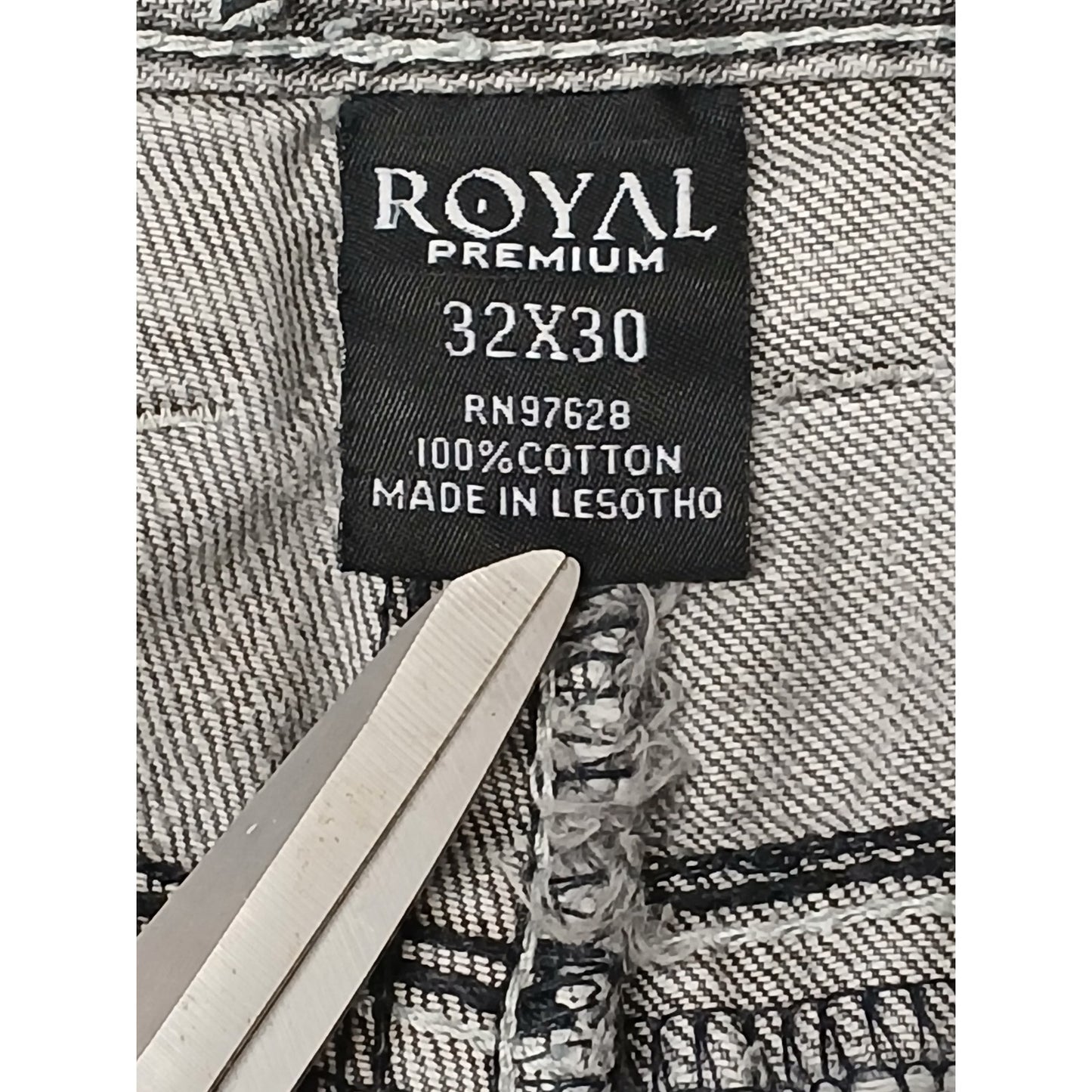 Royal (32x30) Mens Gray Straight Boot Cut Denim Jeans