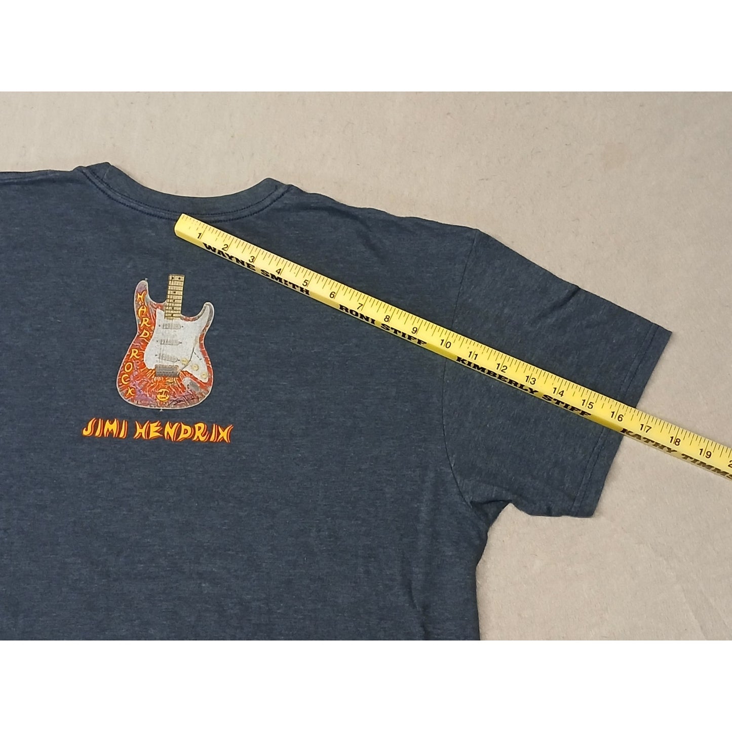 Hard Rock Cafe (24x22") Gray Jimmy Hendrix Houston Tee Shirt