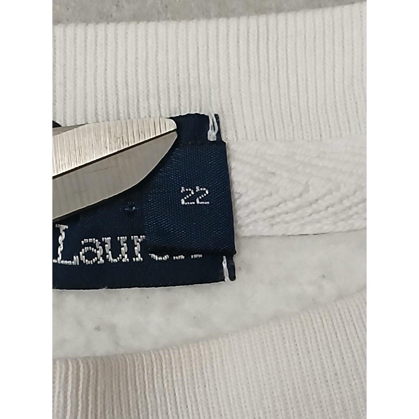 Polo Ralph Lauren (Medium) White Crop Crew Sweatshirt