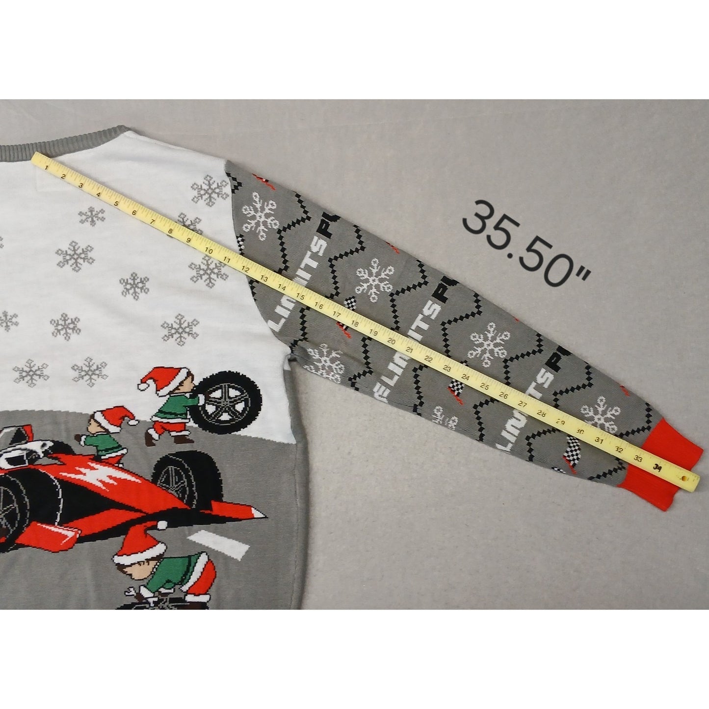 FI (XL) Multicolor Crew Neck Knitted Pullover Xmas Sweater