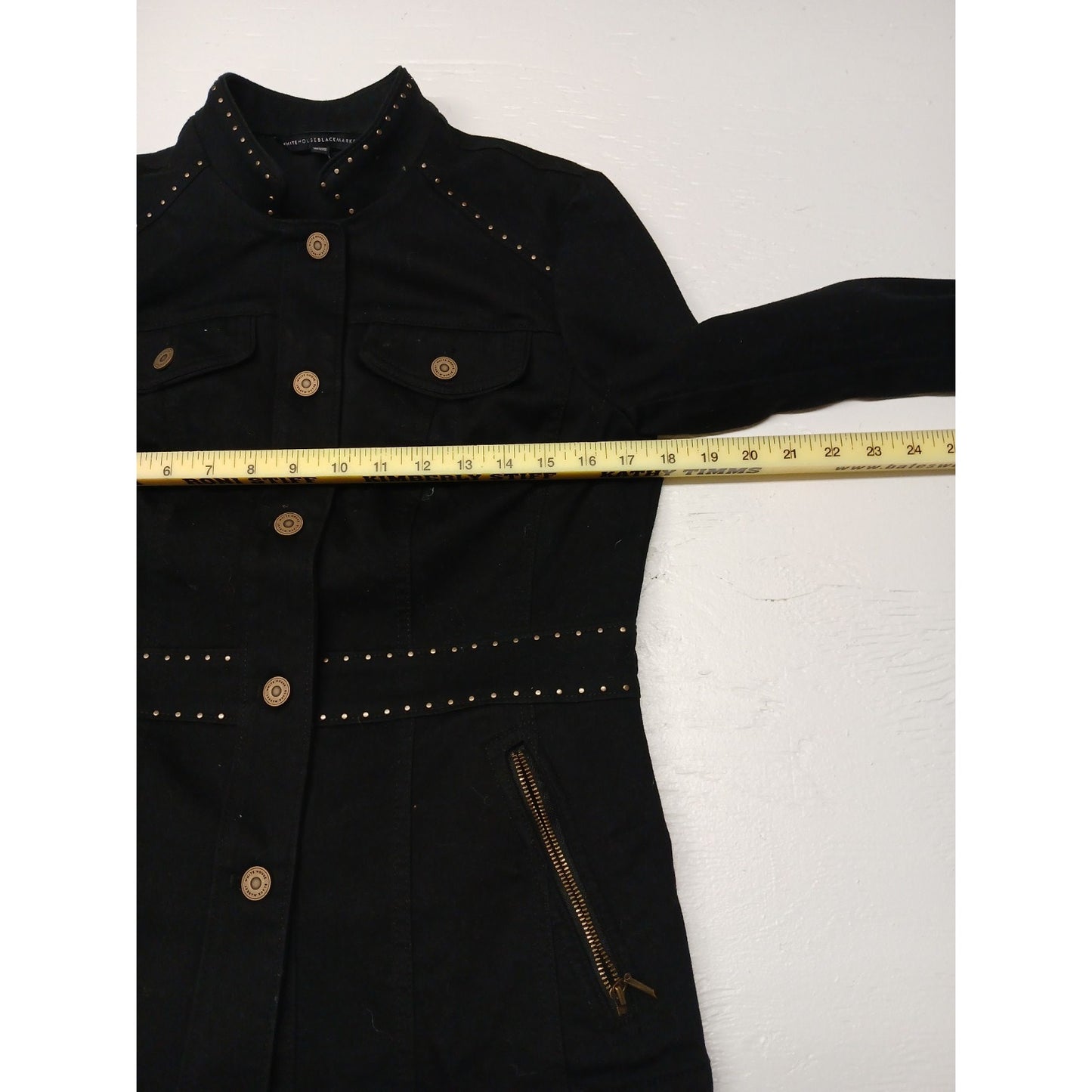 White House Black Market All Black (8) Women's Coat